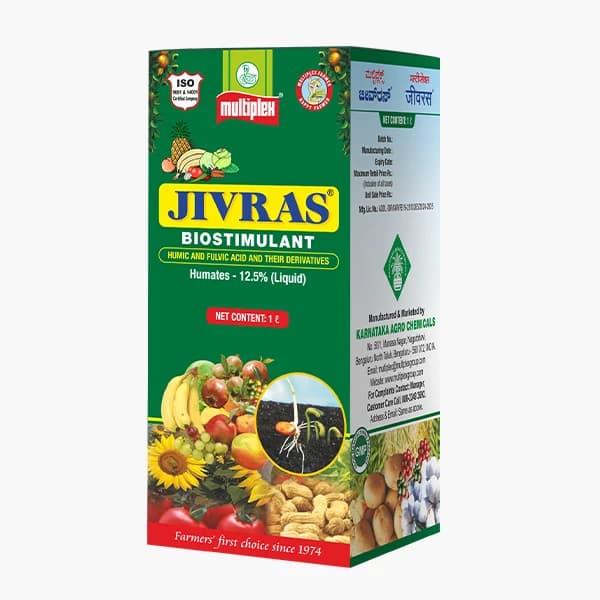 Multiplex Jivras Humic Acid 12% Bio Stimulant, Increase Seed Germination And Viability, Increase Water Holding Capacity of Soil