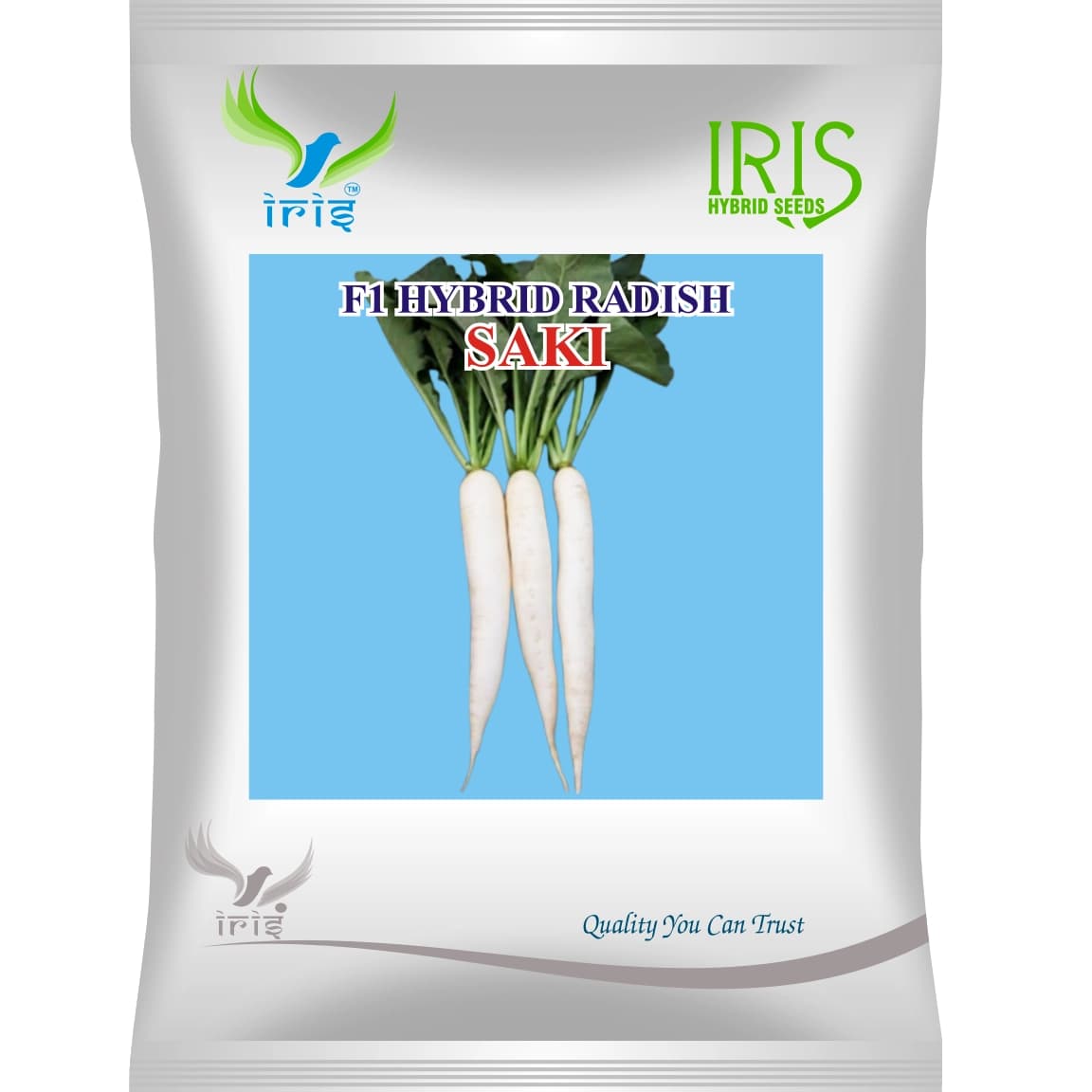 Iris SAKI F1 Hybrid Radish Seeds, Early Maturing, Mild Pungent & Heat Tolerant - Image 1