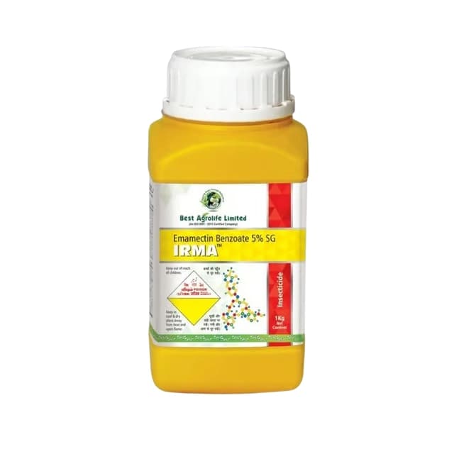 Best Agrolife Irma Emamectin Benzoate 5% SG Insecticide, Contact and Stomach Action Insecticide