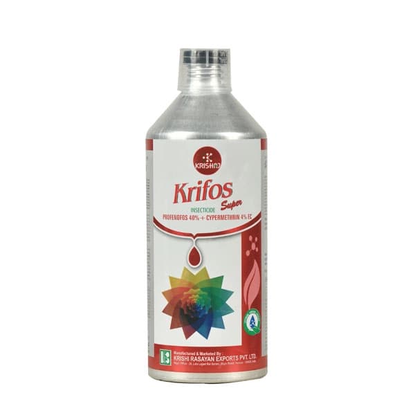 Krishi Rasayan Krifos Super Profenofos 40% + Cypermethrin 4% EC Pesticides  - Image 1