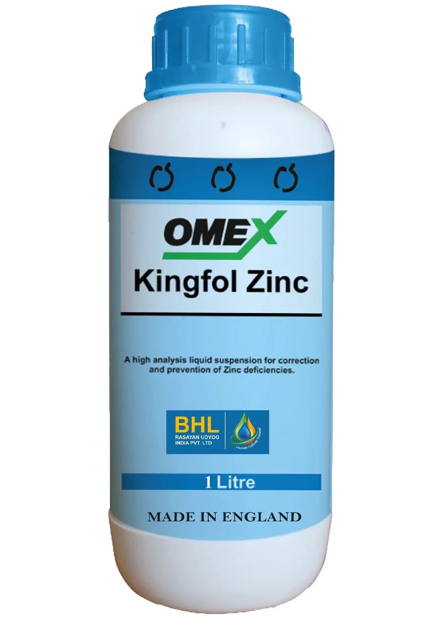 Omex Kingfol Zinc Liquid Fertilizer - Zinc Nutrition for Maize, Rice, Onion, Cauliflower, Cotton & Watermelon - Image 1