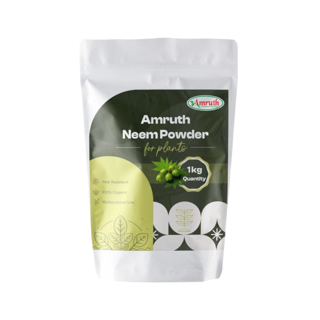 Amruth Neem Powder Azadirachtin, 100% Natural Organic Pest Control Fertilizer For Plants And Farming
