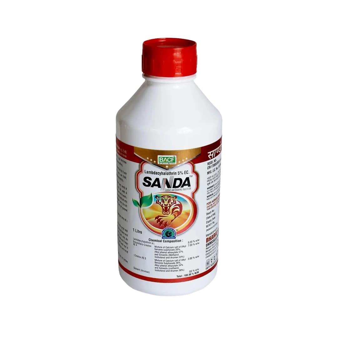Bacf Sanda Lambda Cyhalothrin 5% EC Insecticide, Contact And Systematic Action