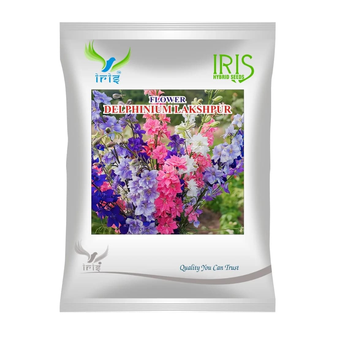 Iris Delphinium Lakshpur Hybrid OP Flower Seeds, Imported, Tall Mixed Colour Annual Flower - Image 1