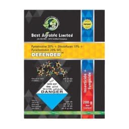 Best Agrolife Defender Pymetrozine 30% + Dinotefuran 10% + Pyraclostrobin 20% WG Insecticide + Fungicide, Effective Crop Protection Solution 1