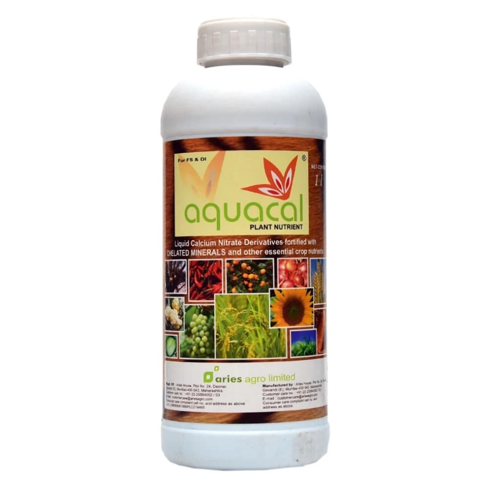 Aries Aquacal Calcium Nitrate Derivative Fortified, Liquid Chelated Nutrient, Drip Irrigation For All Crops - Image 1