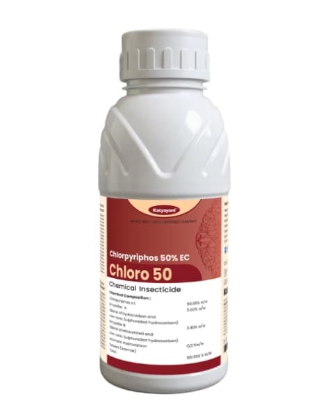 Katyayani Chloro 50 Chlorpyriphos 50% EC Insecticide, High-Efficiency Comprehensive Pest Management - Image 1
