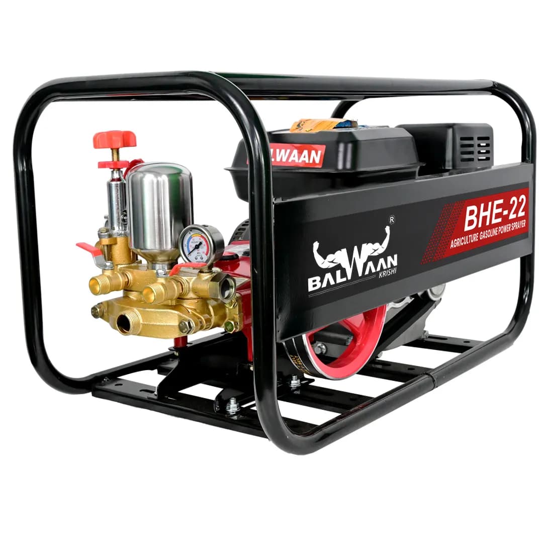 Balwaan BHE-22 Portable Power Sprayer, 4-Stroke HTP Sprayer With 6.5 HP Engine and 196 CC, Suitable for Gardening, Industrial Use and Agriculture Use - Image 1
