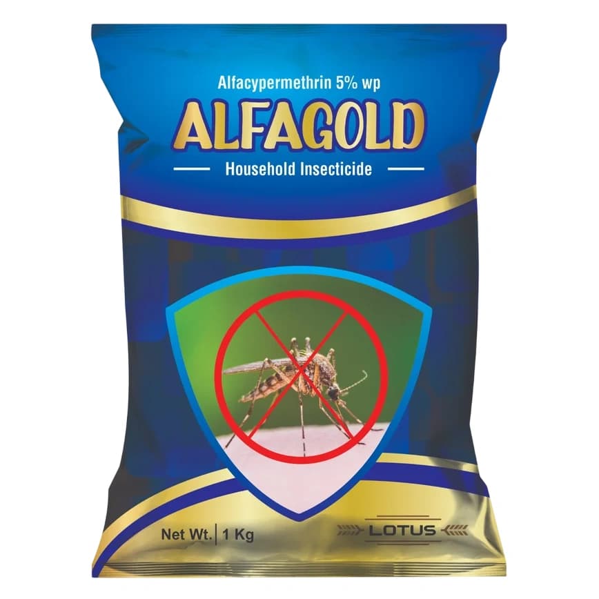 Lotus ALFAGOLD Alphacypermethrin 5% WP Insecticide, Effective For Adult Mosquito Control - Image 1