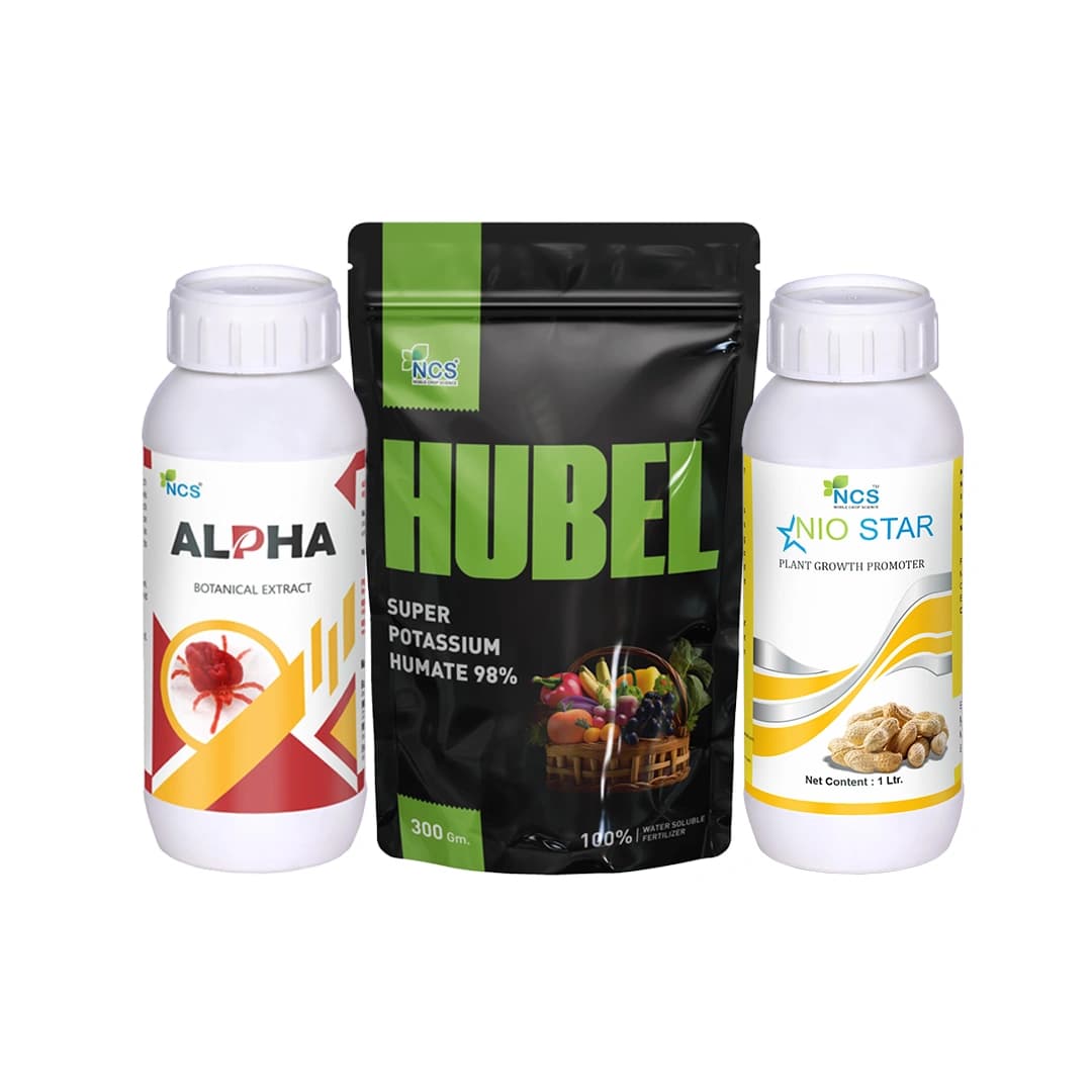 Chilli Virus Special For Pre-Treatment (Set of Alpha 250 ML + Nio Star 100 ML + Hubel 900 GM) Best Effect On Chilli Virus