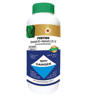 Sumitomo PORTION Etoxazole 6% + Abamectin 1.5% SC Insecticide, Effective For Control Of Mites And Sucking Pests In Crops - Image 1