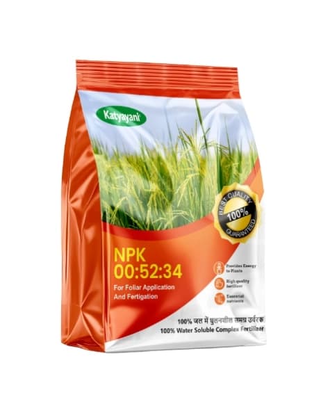 Katyayani NPK 00:52:34 (Mono Potassium Phosphate) Water Soluble Fertilizer For Promoting Flowering and Root Development In All Types of Crops - Image 1