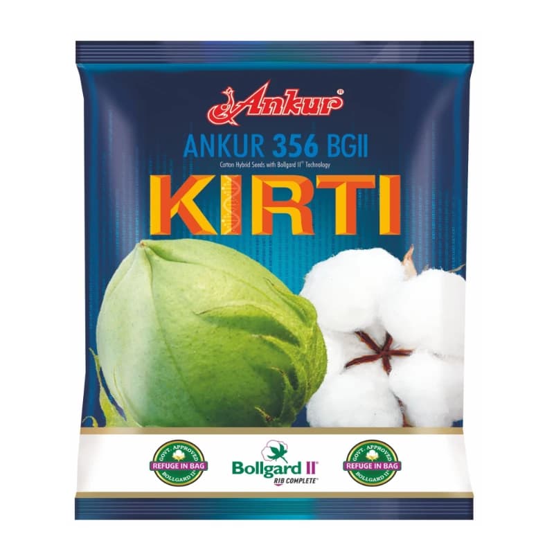 Ankur Kirti BG II Hybrid Cotton Seeds, Kapas Ke Beej, High Yield, Jassid And Thrips Tolerant (475 Gm)