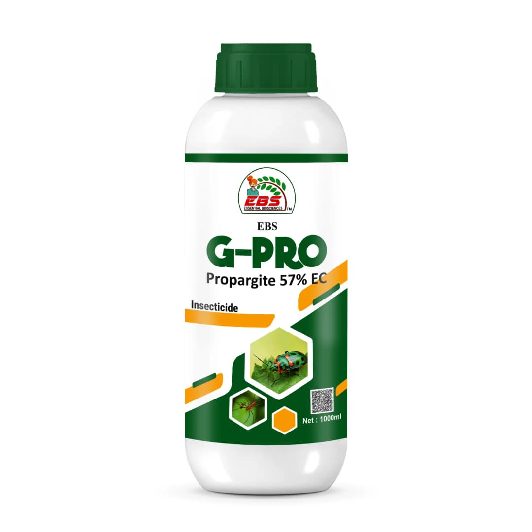 EBS G-Pro Propargite 57% EC, That Controls Mites Through Contact And Fumigant Action.