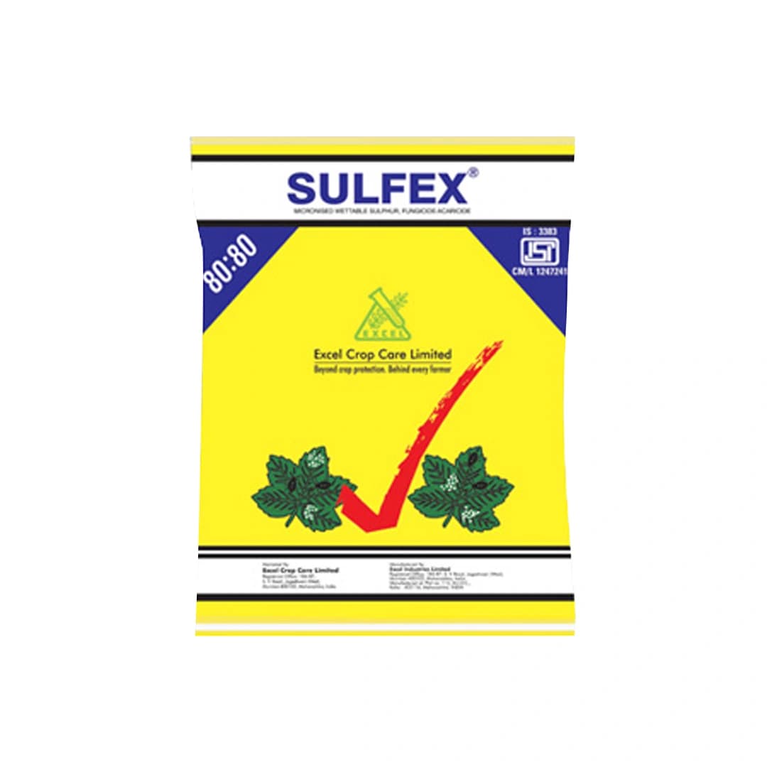 Excel Sulfex Sulphur 80% Wp Fungicide, Broad Spectrum Contact And Protective Fungicide