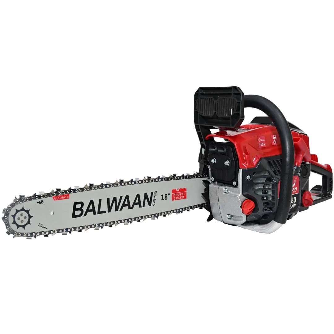 Balwaan 18 Inches BS-680 Ultimate Chainsaw with 68CC Engine, Petrol Operated, 1 Year Warranty - Image 1