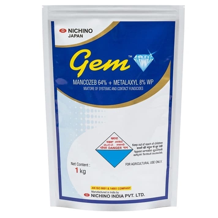 Nichino Gem Mancozeb 64% + Metalaxyl 8% WP Fungicide - Image 1