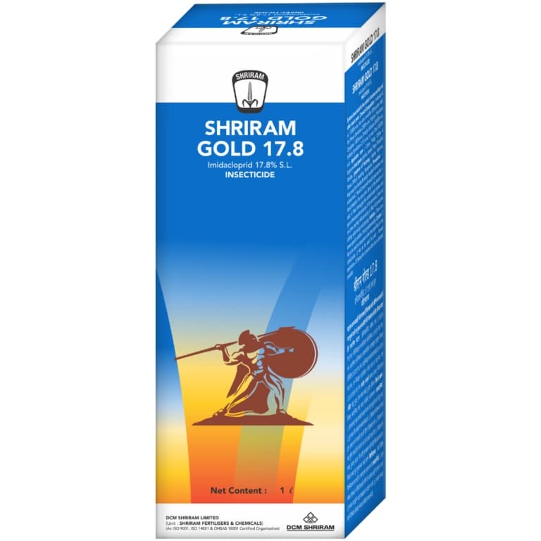 Shriram Gold 17.8 Imidacloprid 17.8% SL Insecticide, Powerful Systemic Protection - Image 1