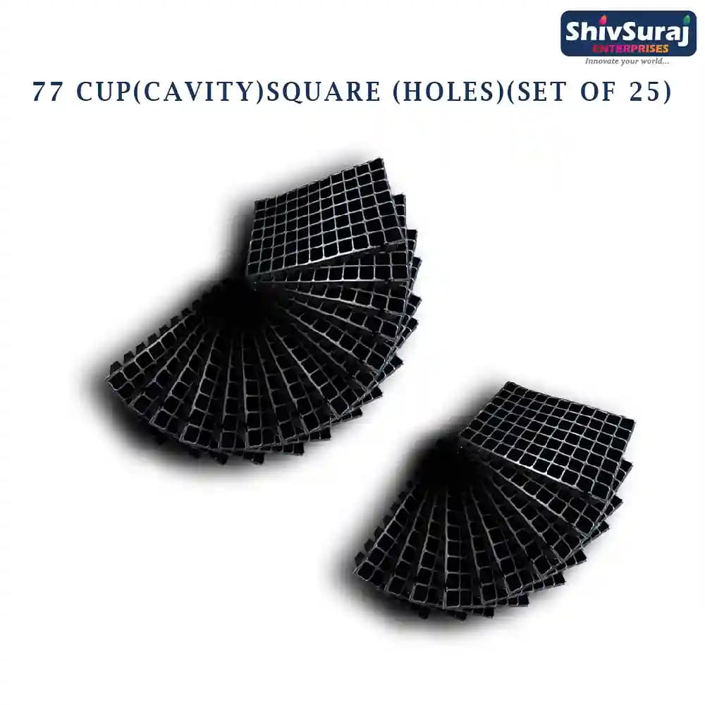 Shivsuraj 77 Cavity Seedling Tray, Square Shape Hole Germination Tray, Nursery Tray For Sowing Seeds - Image 2