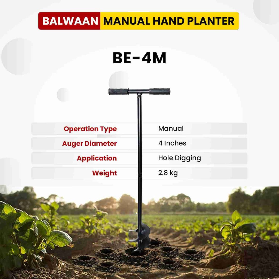 Balwaan BE-4M & BE-6M  Manual Earth Auger 4 Inch & 6 Inch, Use For Hole Digging, Plantation, Construction, Easy to Use - Image 6