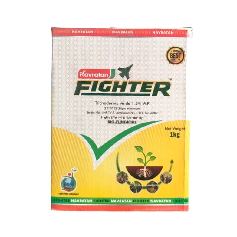 Navratan Fighter Trichoderma viride 1.5% WP Bio-Fungicide, For Soil Born Fungal Pathogens - Image 1