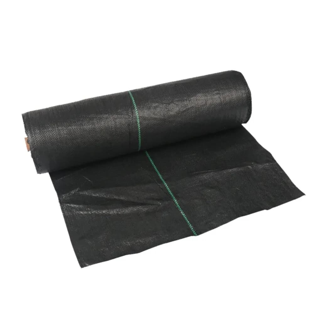Singhal 110 GSM Weed Barrier Sheet, Landscape Fabric, Heavy Duty, Weed Block Gardening Mat For Gardens (Black) - Image 1