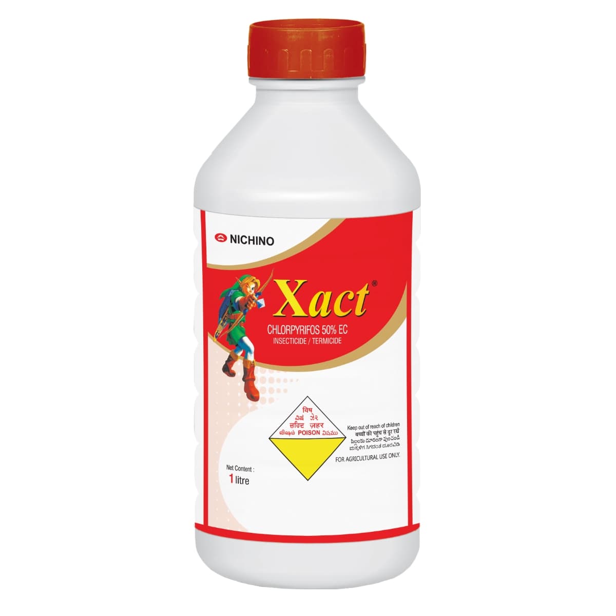 Nichino Xact Chlorpyrifos 50% EC Insecticide, Broad-Spectrum, Effective For Sucking And Biting Pests Control In Crops - Image 1