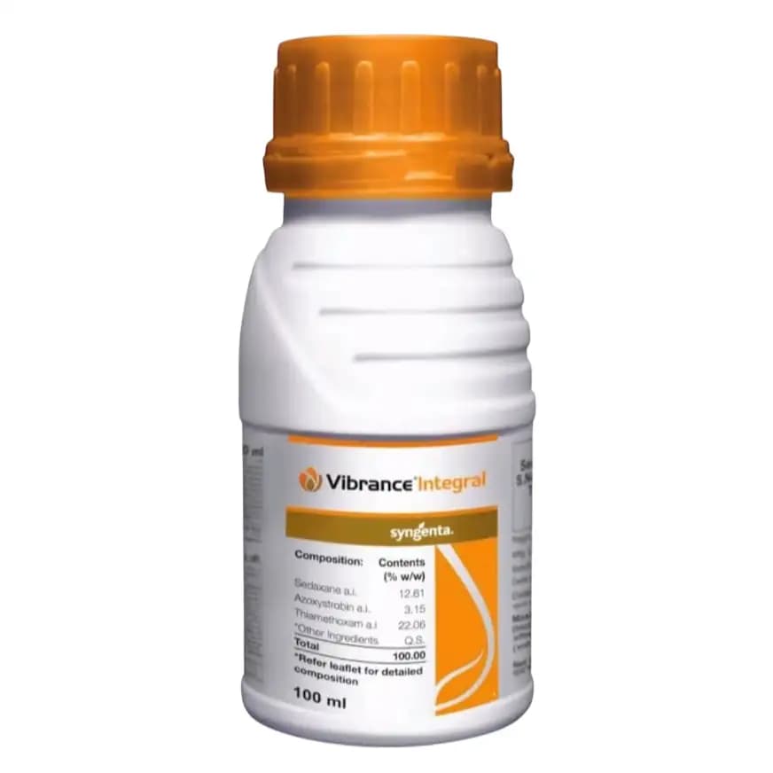 Syngenta Vibrance Integral Sedaxane 12.61% + Azoxystrobin 3.15% + Thiamethoxam 22.06% FS Insecticide + Fungicide, Effective Seed Treatment - Image 1