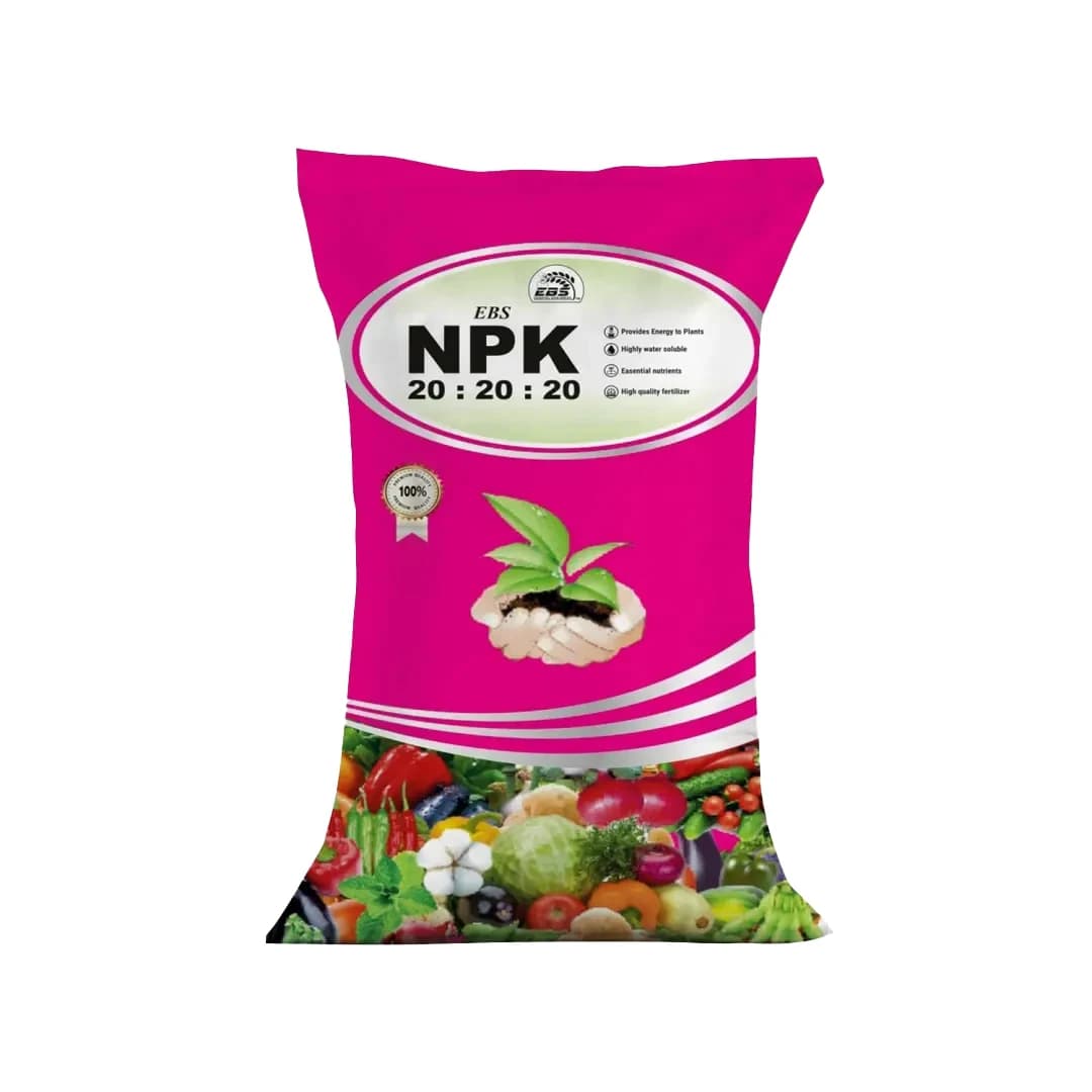 EBS NPK 20:20:20 Water Soluble Fertilizer, Improves Yield of Crops, Provides High Amount Of Essential Plant Nutrients - Image 1