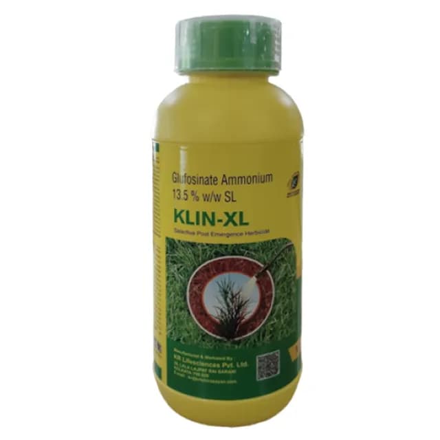 Krishi Rasayan KLIN-XL Glufosinate Ammonium 13.5% SL Herbicide, Broad Spectrum, Control Weed In Crops - Image 1