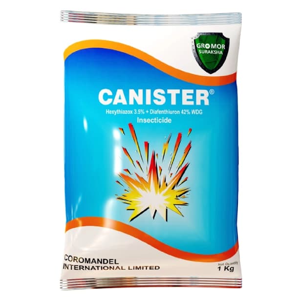 Coromandel Canister Hexythiazox 3.5% + Diafenthiuron 42% WDG Insecticide, Control On Mites, Whiteflies And Thrips - Image 1