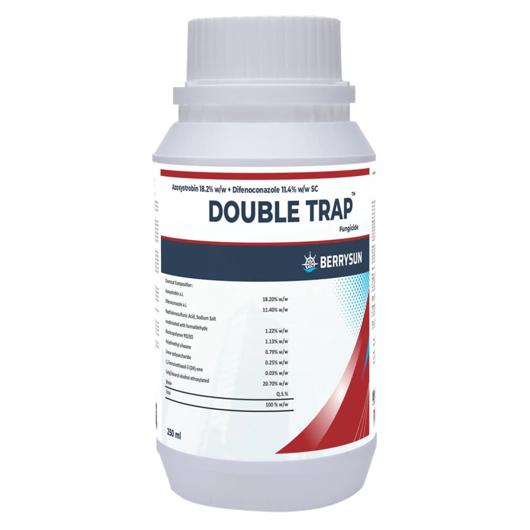 Berrysun DOUBLE TRAP Azoxystrobin 18.2% + Difenoconazole 11.4% SC Fungicides, Broad-Spectrum, Control Fungal Diseases In Crops