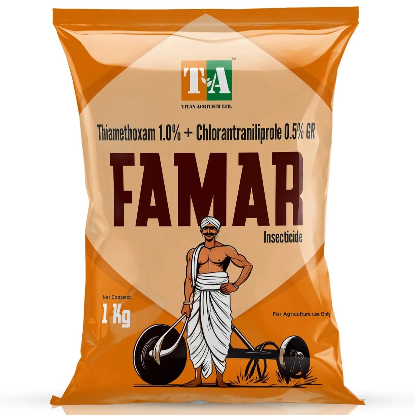 Titan Agritech FAMAR Thiamethoxam 1% + Chlorantraniliprole 0.5% GR Insecticide, Control Soil And Early Stage Pests - Image 1