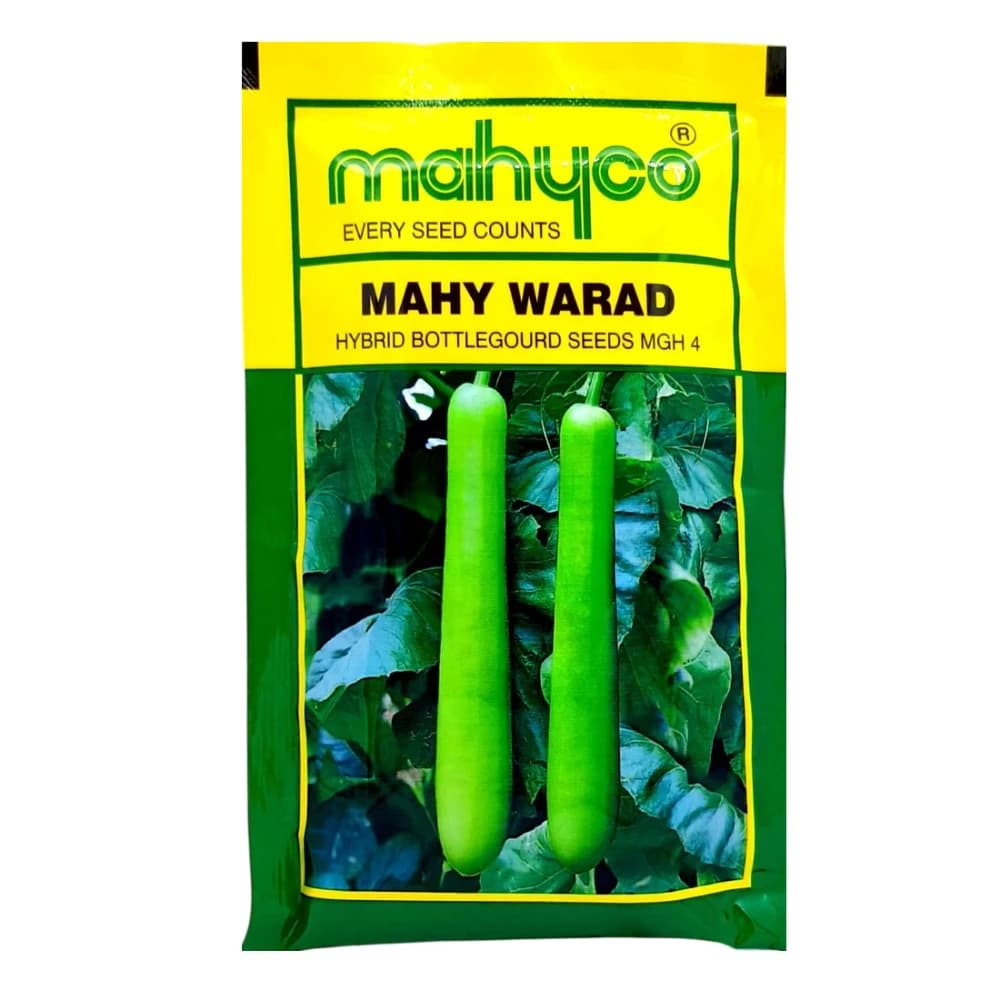 Mahyco Warad (MGH-4) Hybrid Bottle Gourd Seeds, Loki Ke Beej, Cylindrical Shape