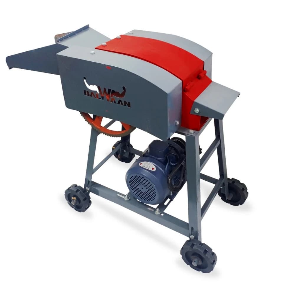 Balwaan CH-120 Chaff Cutter Machine With Motor and 4 Pcs of Blade (6 Months Warranty) - Image 1