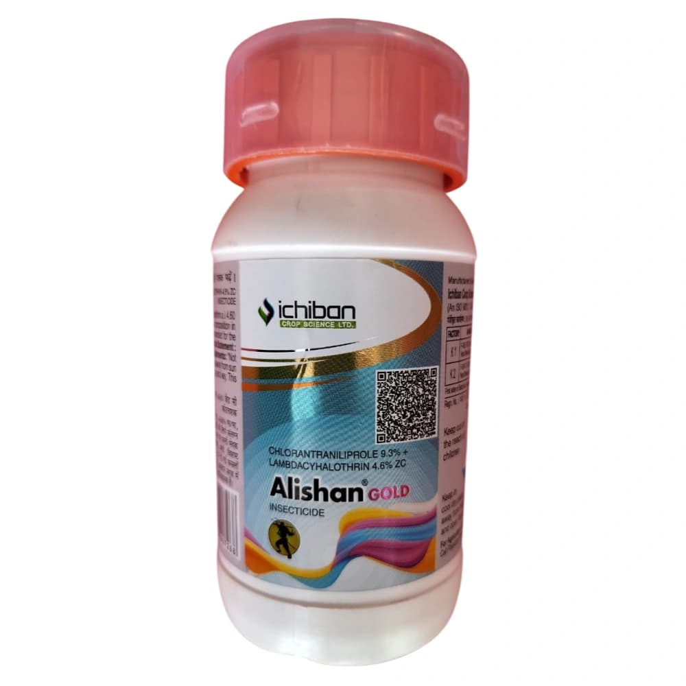 Ichiban Alishan Gold Chlorantraniliprole 9.3% + Lambda Cyhalothrin 4.6% ZC Insecticide, Dual Action Control, Effective In All Insect Stages - Image 1