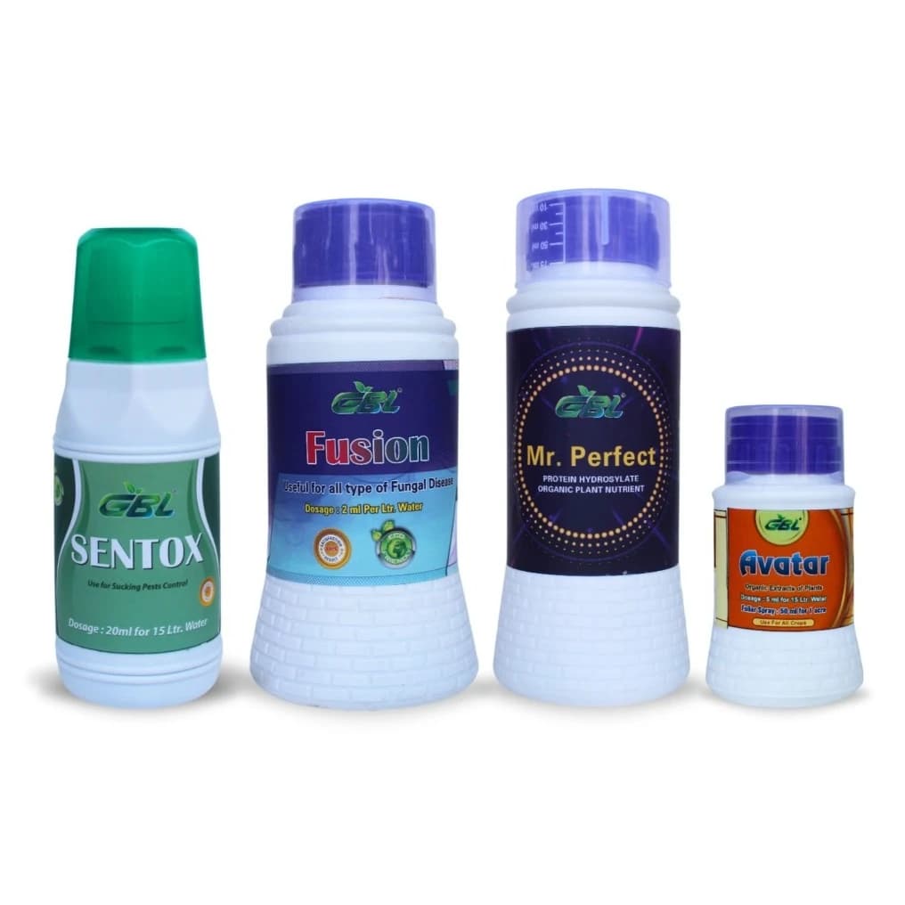 GBL Moong Special Kit, Combo Pack, Plant Growth And Crop Care (Sentox 250ml, Fusion 250ml, Mr. Perfect 500ml, Avatar 50ml) - Image 1