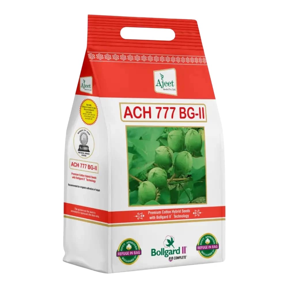 Ajeet ACH 777-2 BG-II Hybrid Cotton Seeds, Kapas Ke Beej, Excellent Big Boll, Capacity Ensures High Yield (475 Gm) - Image 1