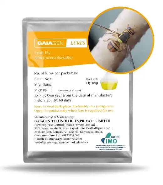 Gaiagen Pheromone Fruit Fly Lure (Bactrocera dorsalis) And Insect Fly Trap, IMO Certified - Image 2