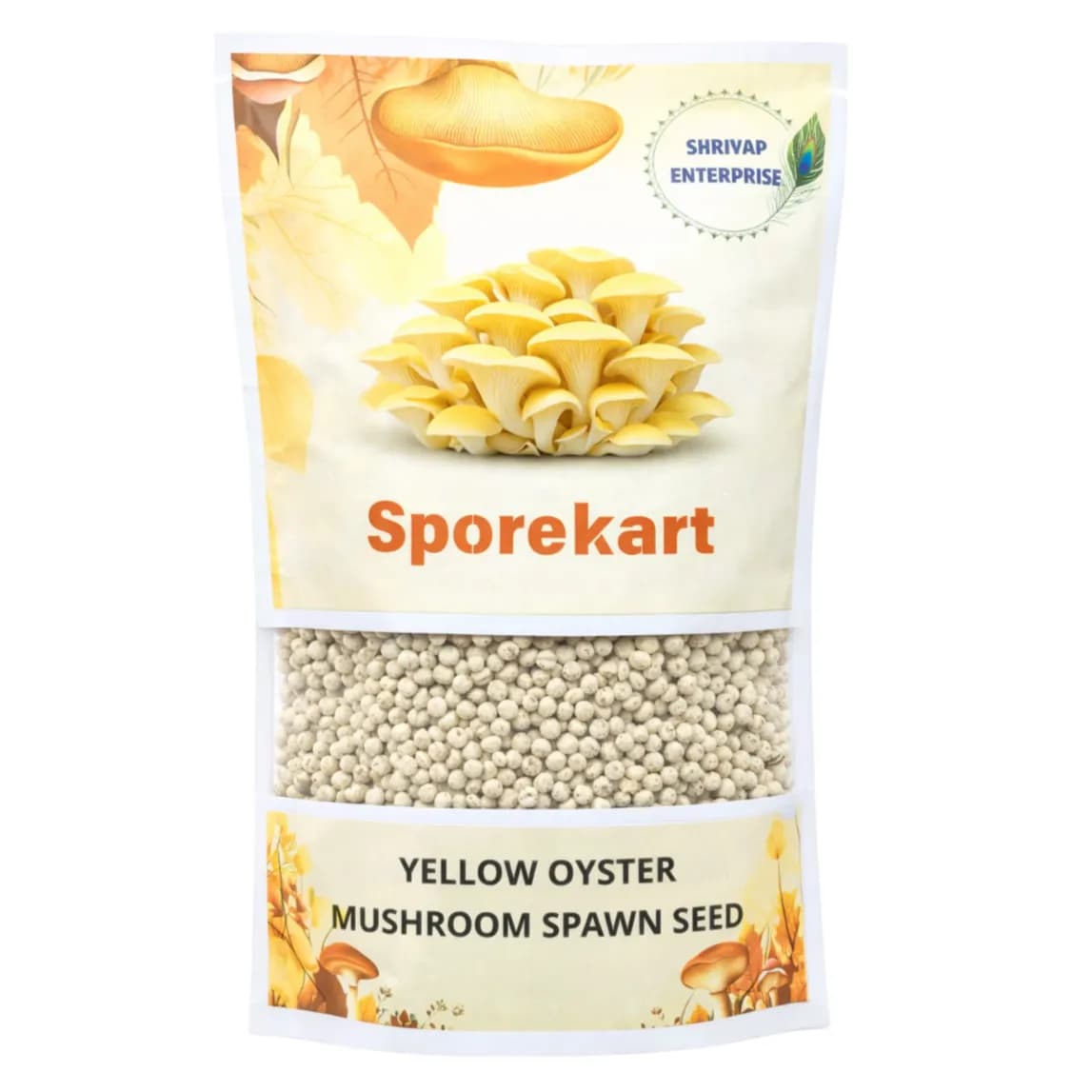 SporeKart Yellow Oyster Mushroom Spawn, Cost Effective, High Quality Cultivation Of Mushroom - Image 1
