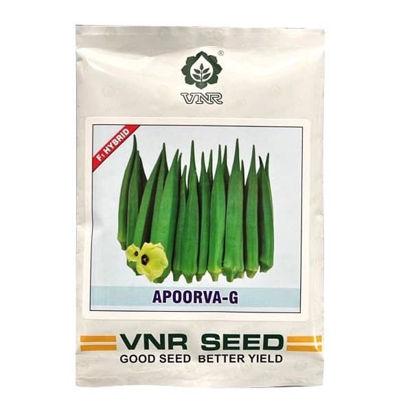 VNR Apoorva-G F1 Hybrid Okra Seeds, High Yield, Disease Resistant And Early Harvest, Suitable For All Season - Image 1