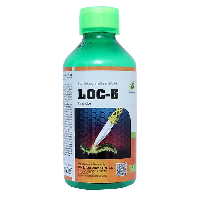 Krishi Rasayan LOC-5 Lambda Cyhalothrin 5% EC Insecticide, Effective For Multiple Crops - Image 1
