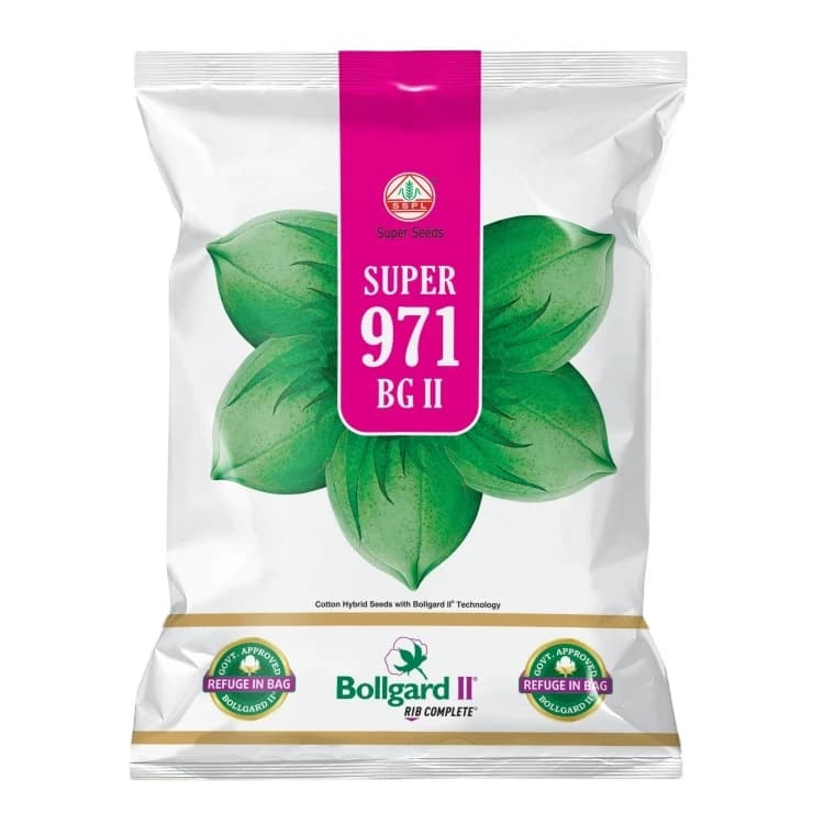 Super 971 Hybrid Cotton Seeds, Bollgard ll Technology, Early to Medium Maturity (475 Gm)