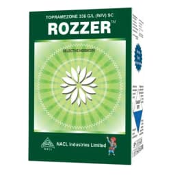 NACL Rozzer Topramezone 336 Gl wv SC + Surya Atrazine 50% WP Free, Herbicide, Applied When Narrow-Leaf Weeds Are At 3 To 5 Inches Height 1