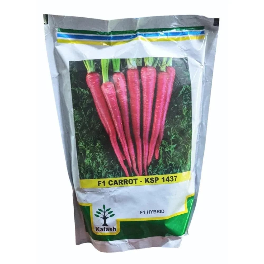 Kalash F1 Hybrid KSP 1437 Carrot Seeds, High Yield, Disease Resistant, Red Roots - Image 1