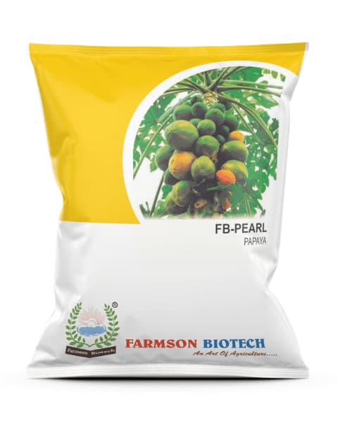 Farmson FB Pearl Papaya Seeds, Washington Variety with Sweet, Soft, Bright Reddish Orange Flesh