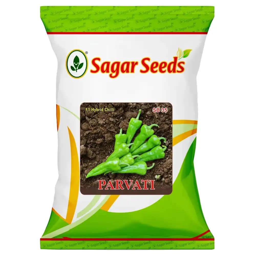 Sagar Parvati F1 Hybrid Chilli Seeds, Medium Pungency, High Yield, Export Quality Variety - Image 1