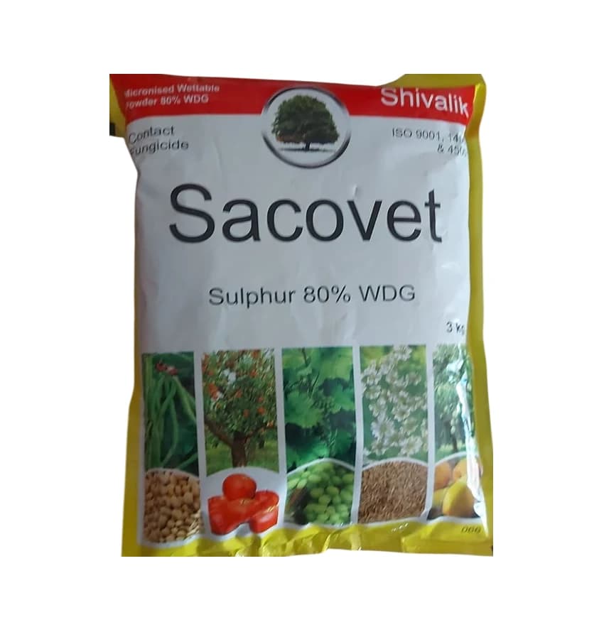 Shivalik Sacovet Sulphur 80% WDG Fungicide, Effective For Crops Protection