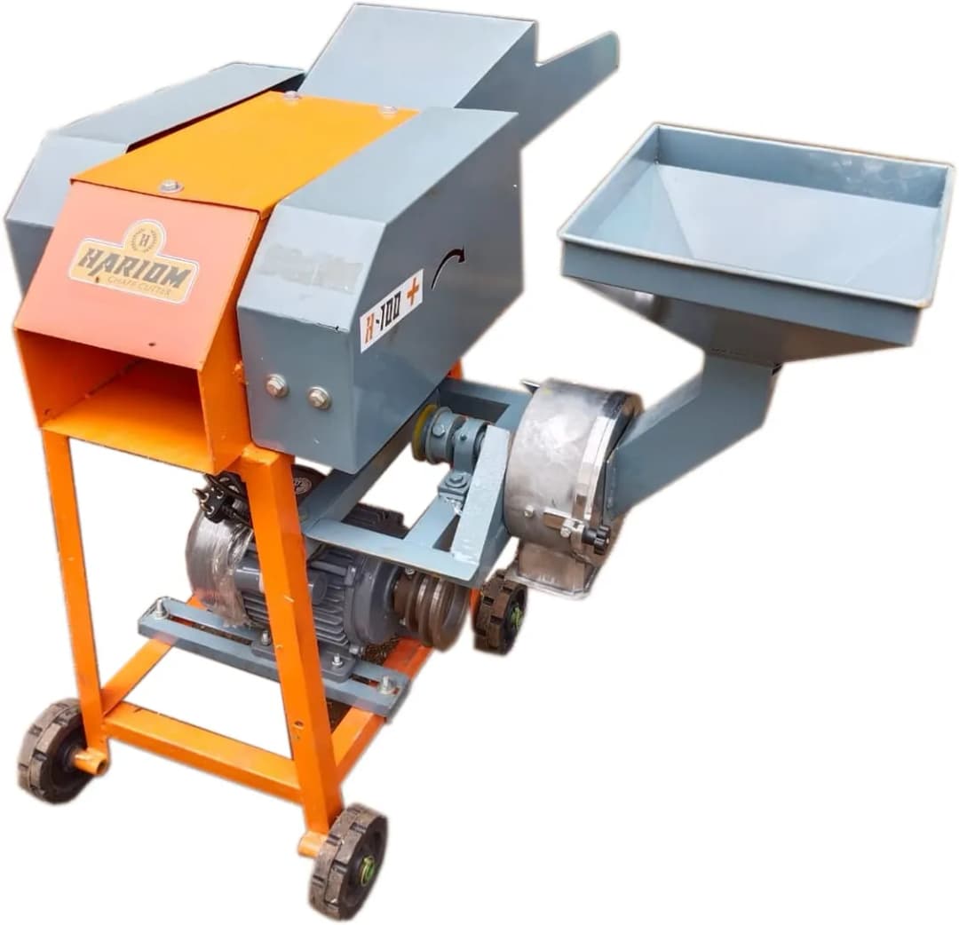 Hariom Chaff Cutter (H-100 +) Machine, 3 Blades, Suitable For Both Cutting And Grinding Operations