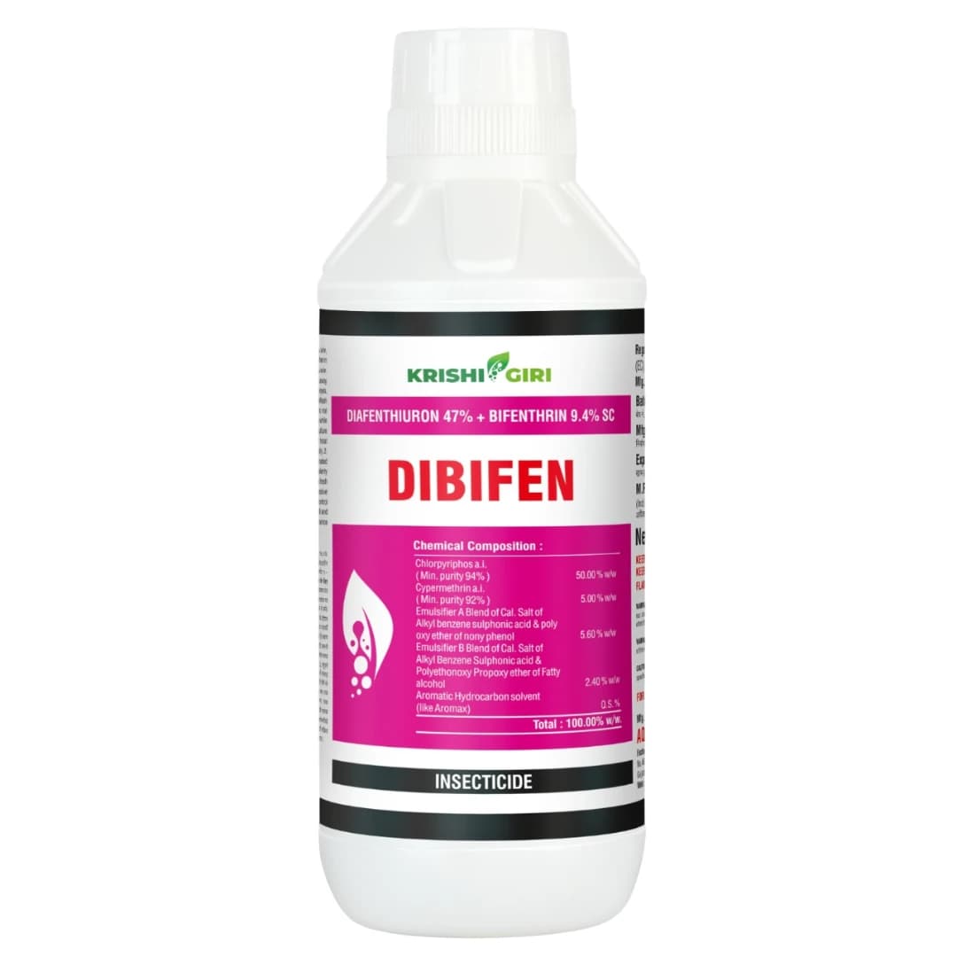 Krishigiri DIBIFEN Diafenthiuron 47% + Bifenthrin 9.4% SC Insecticide, Contact And Stomach, Effective Pest Control In Cotton And Chilli Crops - Image 1
